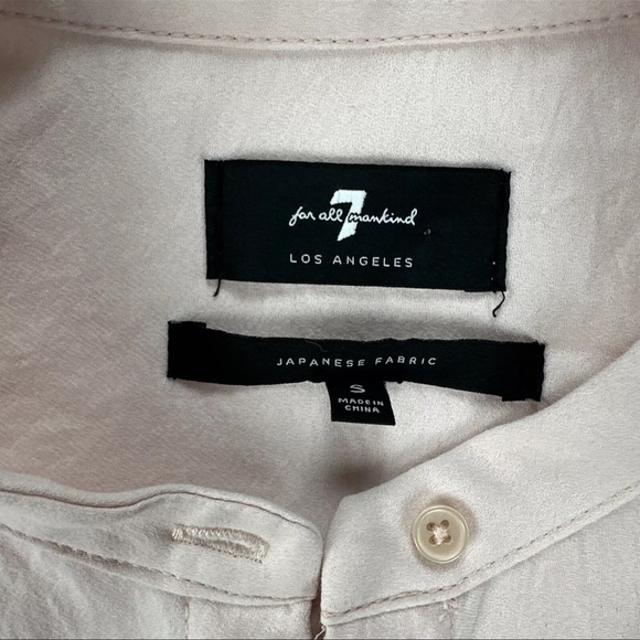 7 for All Mankind Sz Small Off Shoulder Puff Sleeve Boho Cottagecore Fairy Soft - Picture 4 of 12